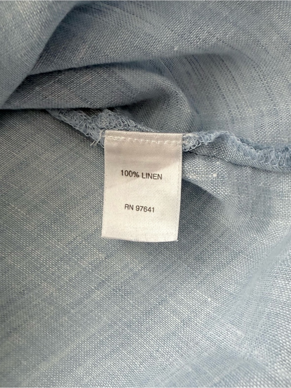 J. Jill Pale Blue Linen Shirt - Picture 6 of 6